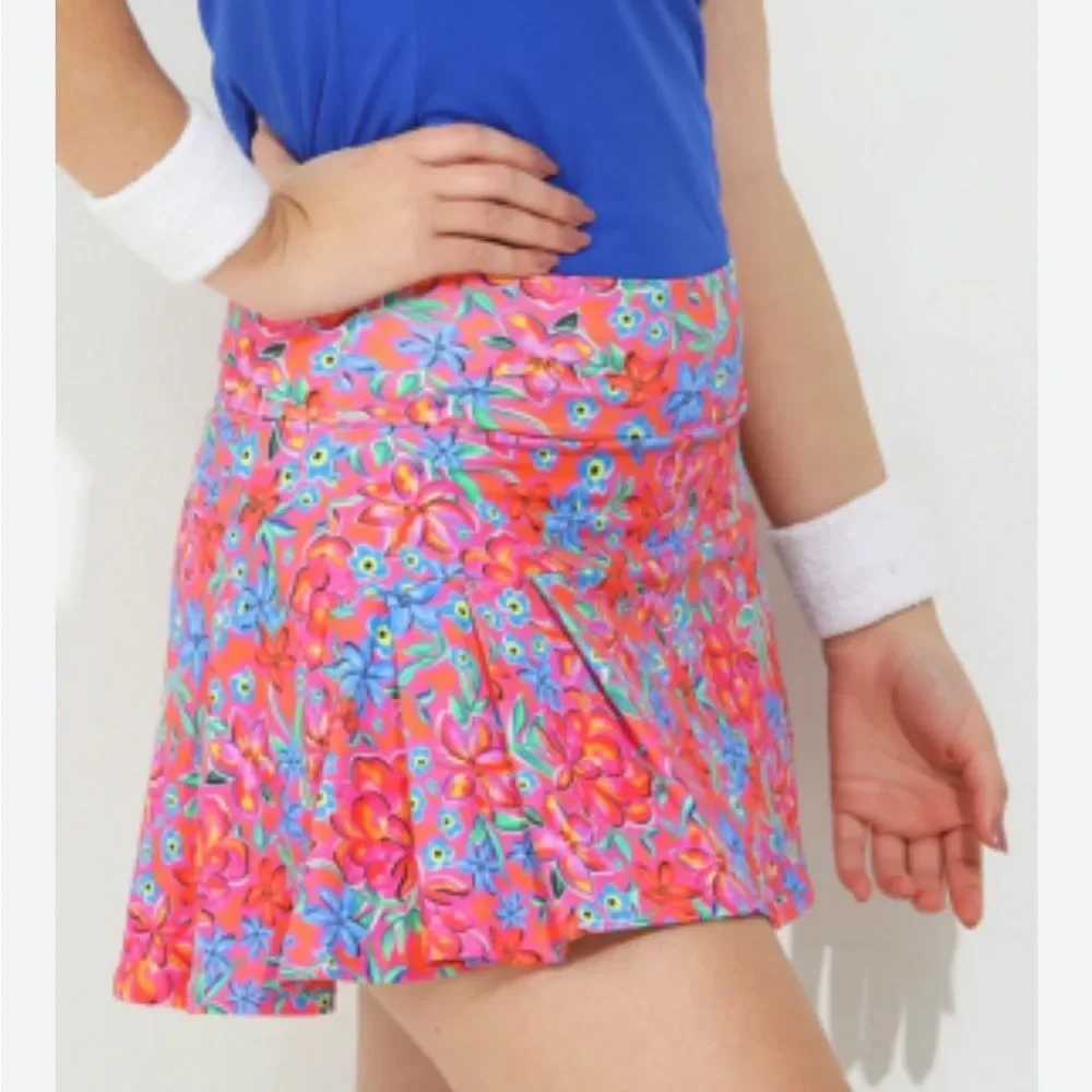 Dōna Jō Tennis Athletic Skirt Skort in Pink Multi Floral Size 1 (S)